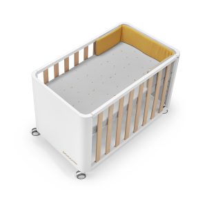 Minicuna Cotinfant – DOCO Sleeping Style Colecho 90×50 con textil Sena Gris Mostaza