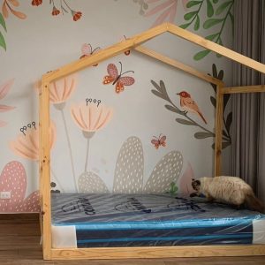 cama casa horizontal simple plaza o plaza 1/2