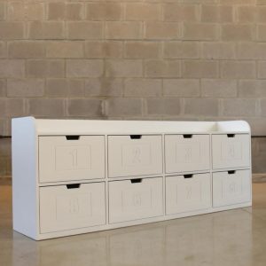 juguetero de 8 gabetas 
150 x 70 x 35