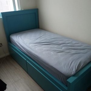 cama lucca con cajas 
simple