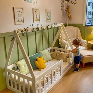 cama tipi corral 
con colchón 70 x 140