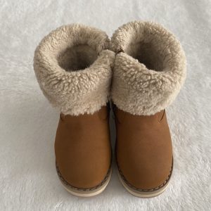 Bota, forrada tipo pelo, café, T. 13 cm, Zara