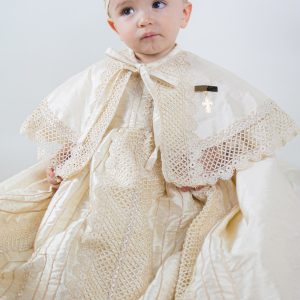 Ropón de bautizo, Beige, T. 12-18 Meses, Luca Gobbi