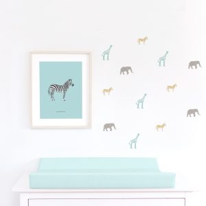 Vinilo A2 animales de la sabana