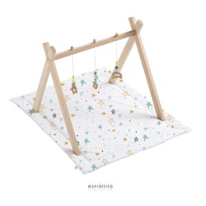 Alfombra acolchada multiusos noche estrellada mostaza