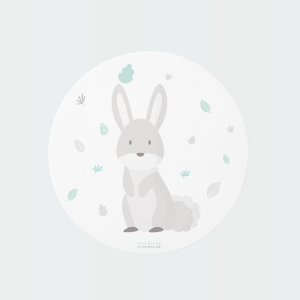 Alfombra redonda conejito naturaleza