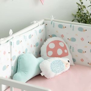 Funda protector cuna Ericete reversible rosa