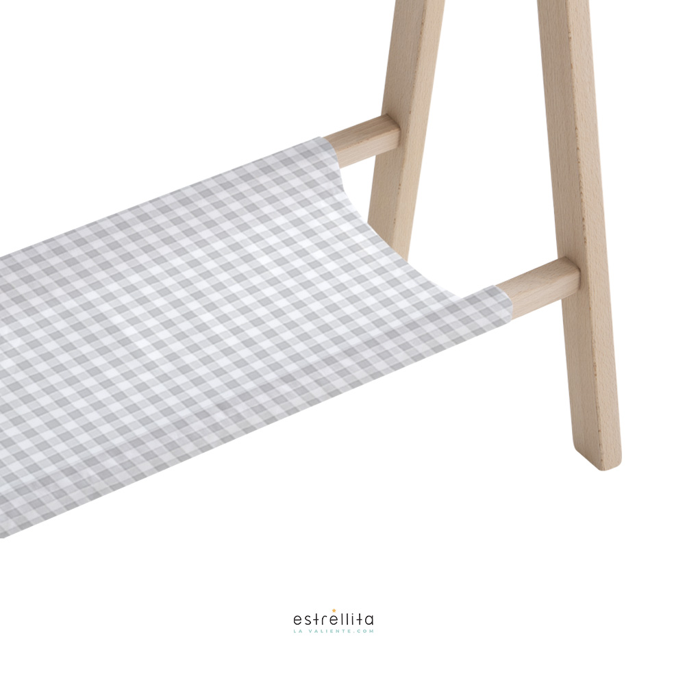 Bajo perchero cuadro vichy gris - Imagen 2