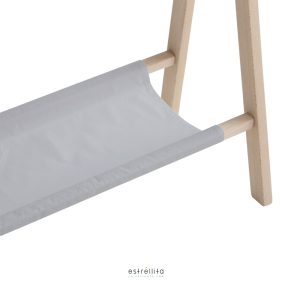 Bajo perchero liso gris