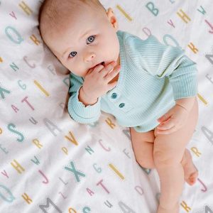 Juego de sábanas para minicuna y capazo Abecedario