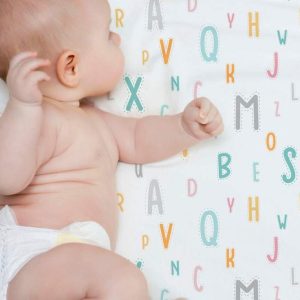 Sábana bajera capazo y cuco Abecedario