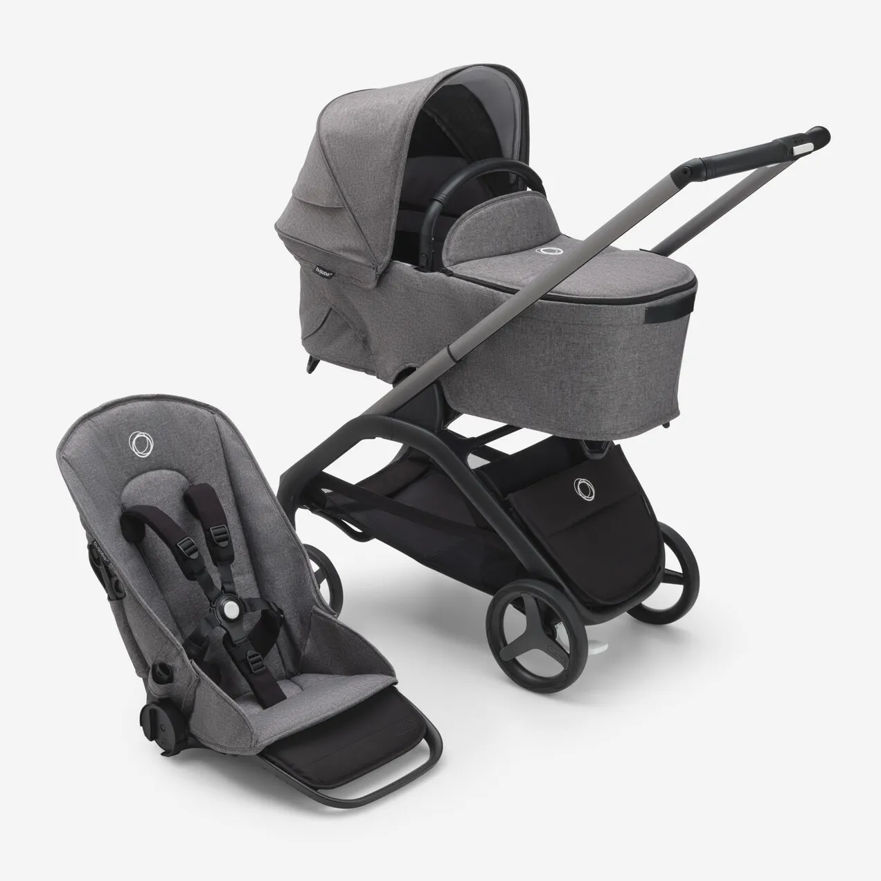 Bugaboo Pack Dragonfly Imprescindibles Invierno Gris Melange Graphite & Seaside Blue