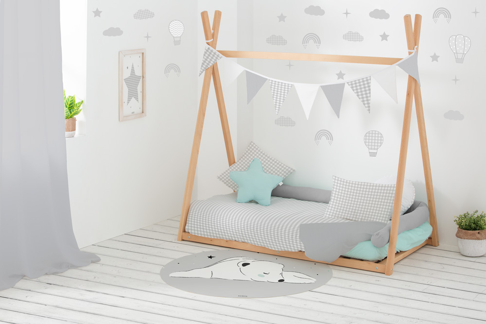 Cortina algodón liso gris - Imagen 6