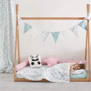 Cojín estrella liso rosa