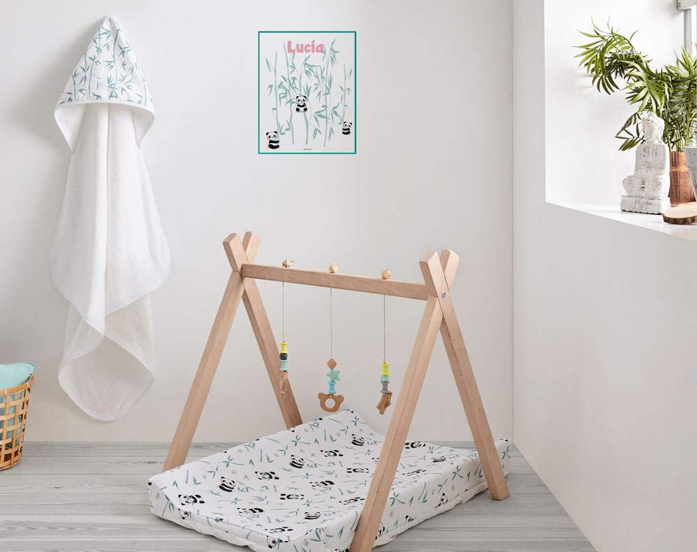 Funda colchoneta cambiador bebé Panda - Imagen 2