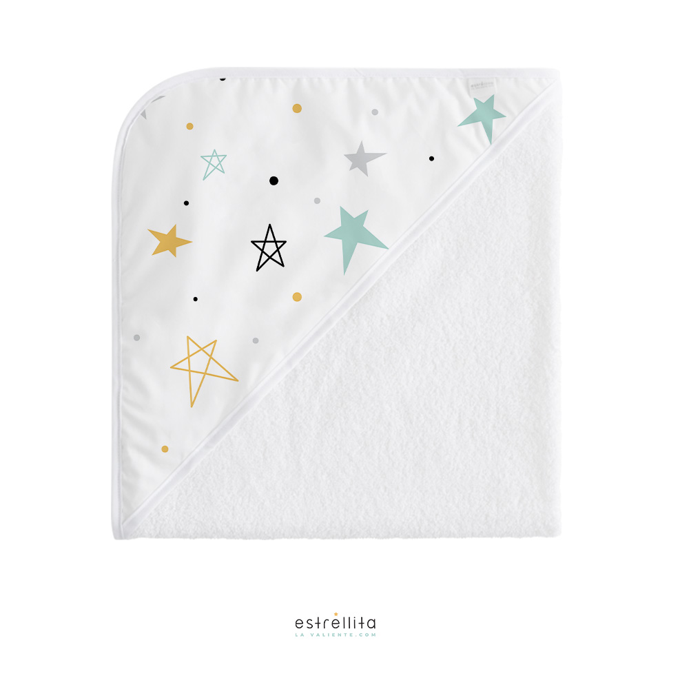 Capa de baño bebé Noche Estrellada Mostaza - Imagen 2