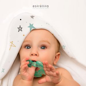 Capa de baño bebé Noche Estrellada Mostaza