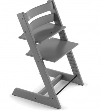 Silla para comer gris, tripp Stokke