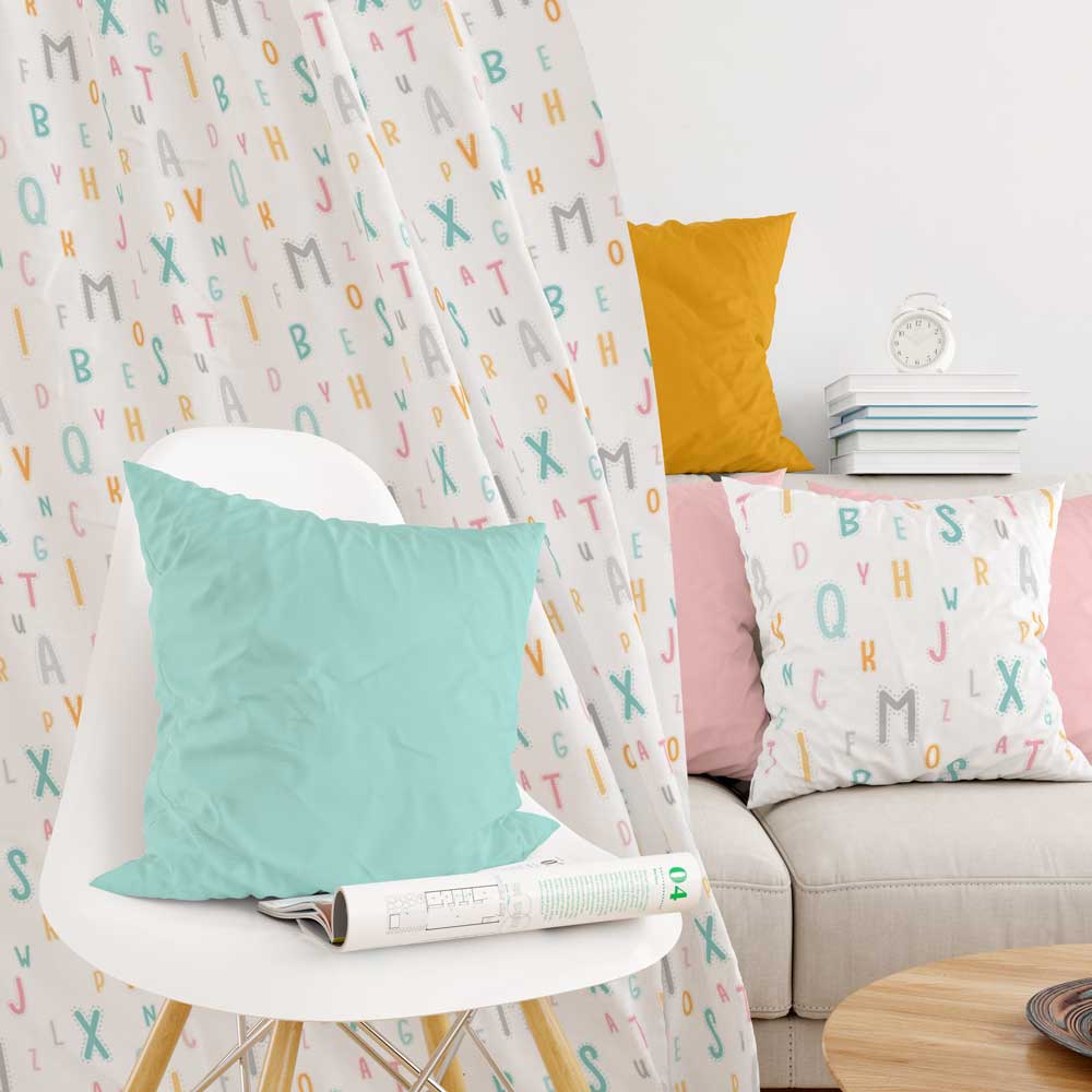 Funda cojín cuadrado liso mint - Imagen 3