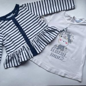 Conjunto de playera y sudadera a rayas, 12-18 meses, Mayoral