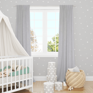 Cortina algodón liso gris