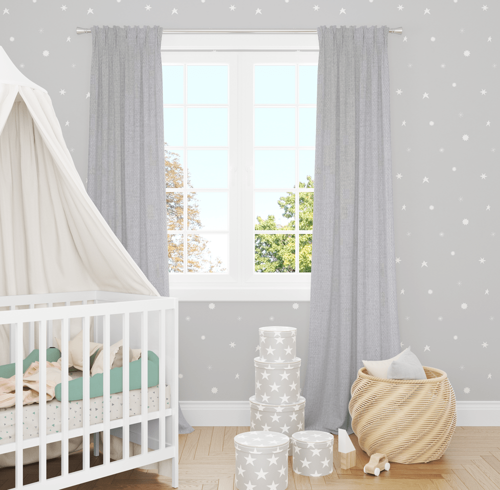 Cortina algodón liso gris