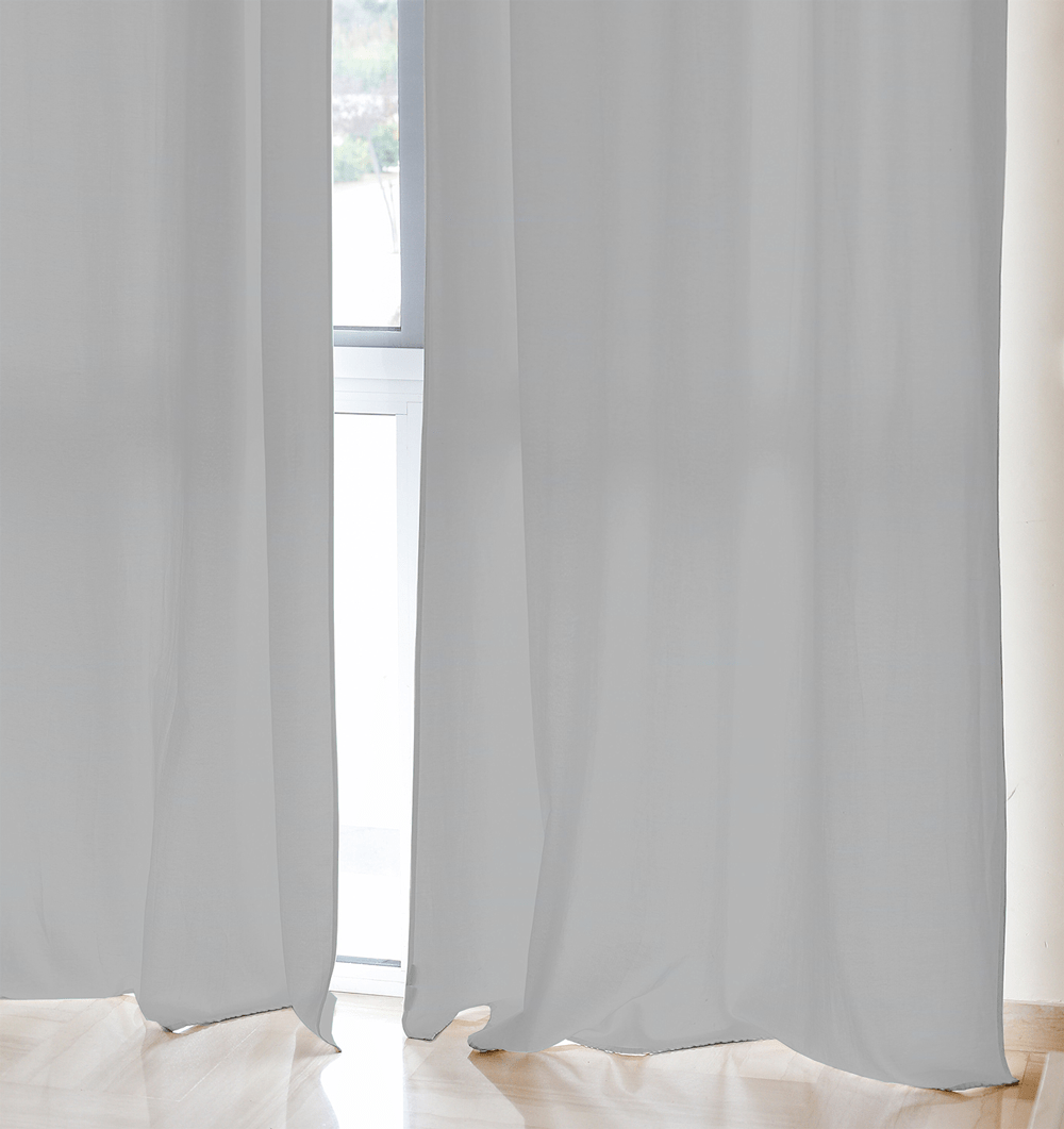 Cortina algodón liso gris - Imagen 2