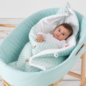 Saco bebé polar vichy mint