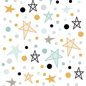 Vinilo noche estrellada mostaza