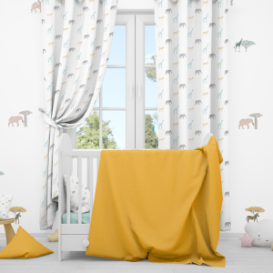 Edredón cuna mostaza reversible mint