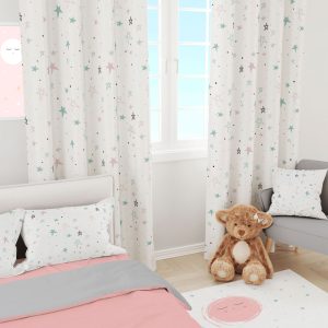 Edredón cama rosa reversible gris