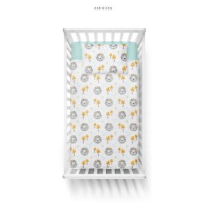 Funda nórdica cuna Rey de la Selva reversible mint