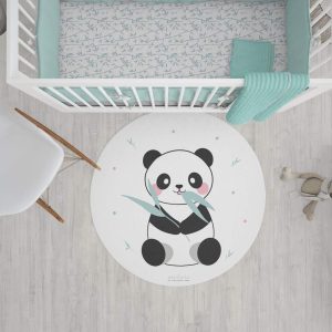 Alfombra redonda Panda comilón