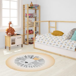 Alfombra redonda Carita Rey de la Selva mostaza