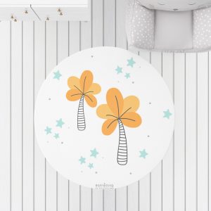 Alfombra redonda Palmeras Rey de la Selva