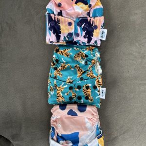 Set de 3 Pañales ecológicos, 0-12 meses, FLAWW (NUEVOS)