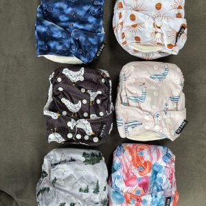 Set de 6 Pañales ecológicos, 0-12 meses, Rex & Rae (NUEVOS)