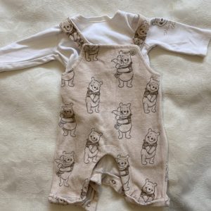 Conjunto overal y playera, 0-3 meses, Sin marca