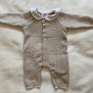 Traje tejido, new born, Mon caramel