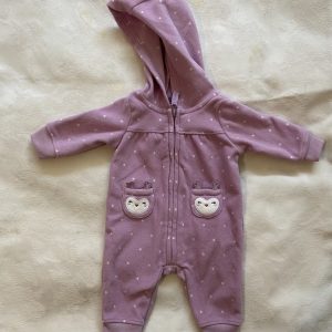 Mameluco de cierre con gorro, 0-3 meses, Sin marca