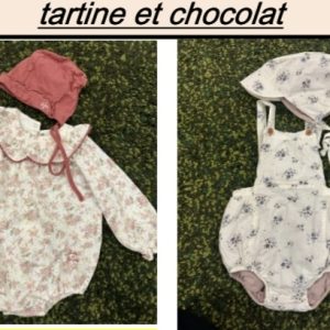 Set 4 piezas de bodies y vestido, 12-24 meses, Tartine et chocolat