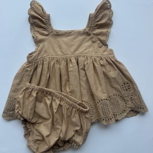 Vestido color café, 6-12 meses, Gap