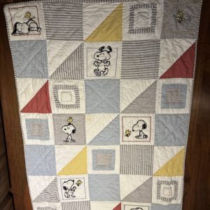 Juego de colcha y sábana para cuna Snoopy, Pottery barn kids