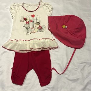 Conjunto para niña con gorra de playa, 12-18 meses, Sin marca