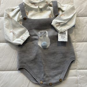 Conjunto camisa con overol de punto, 3-6 meses, Mac Ilusión