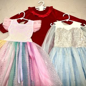 3 Vestidos para Niña, 2-3 años, Fiesta, Princesa y Elegante, Artesanal