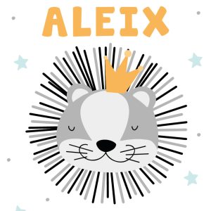 Lámina Carita rey de la selva estrellas