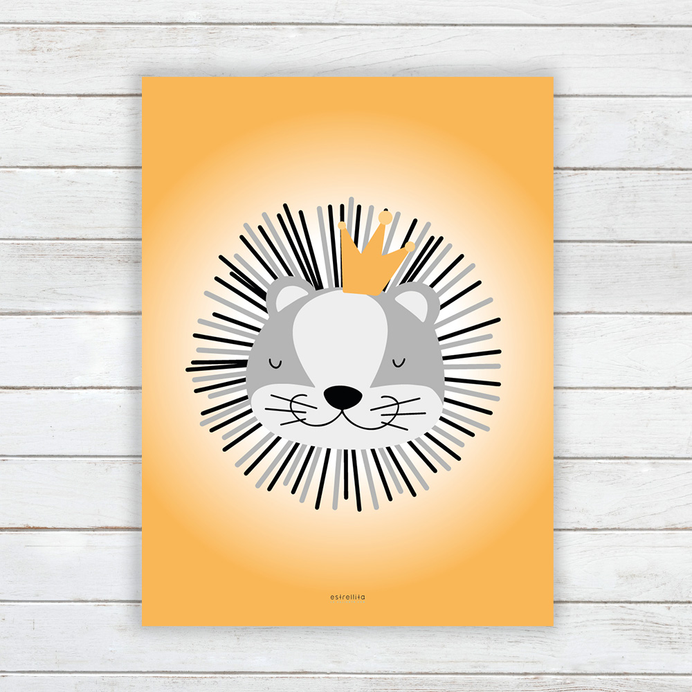 Lámina Carita rey de la selva mostaza - Imagen 3