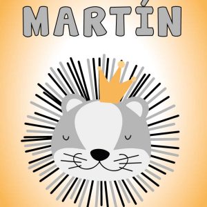 Lámina Carita rey de la selva mostaza