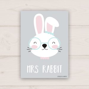 Lámina conejita gris